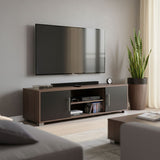 Dulap TV Serank, Lemn, Stejar-Antracit, 120x40x40 cm