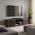 comoda TV Dulap TV Serank, Lemn Stejar-Antracit, 120x40x40 cm