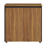 Dulapuri de birou joase cu rafturi Oscar, Lemn, Nuc, 200x40x80 cm