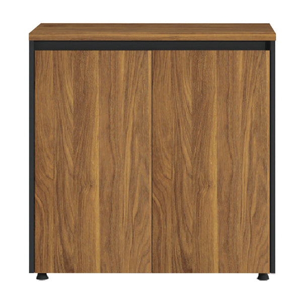 Dulapuri de birou joase cu rafturi Oscar, Lemn, Nuc, 200x40x80 cm