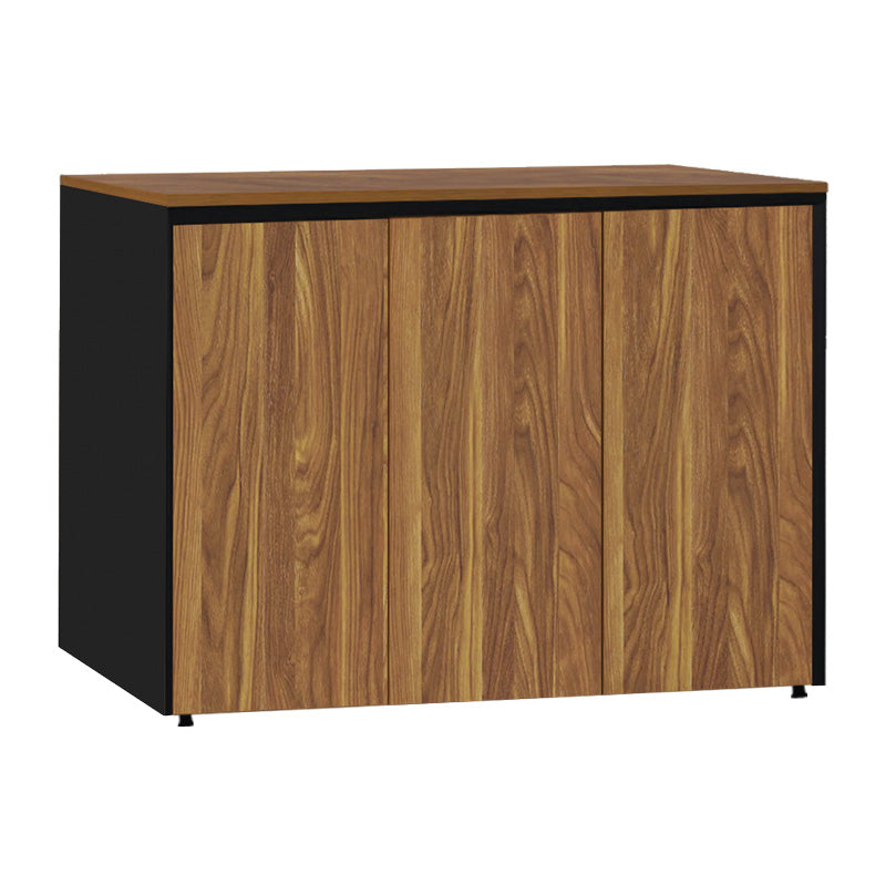 Dulapuri de birou joase cu rafturi Oscar, Lemn, Nuc, 200x40x80 cm