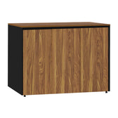 Dulapuri de birou joase cu rafturi Oscar, Lemn, Nuc, 200x40x80 cm, detaliu produs