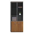 Dulapuri de birou profesionale Oscar, lemn, nuc-antracit, 160x40x200 cm, imagine suplimentara