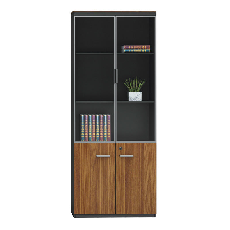 Dulapuri de birou profesionale Oscar, lemn, nuc-antracit, 160x40x200 cm, imagine suplimentara