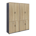 Dulapuri Lotus cu 4 usi Stejar-Gri inchis 160x40x200 cm