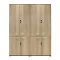 Dulapuri Lotus cu 4 usi Stejar-Gri, inchis, 160x40x200 cm, imagine suplimentara