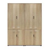 Dulapuri Lotus cu 4 usi Stejar-Gri, inchis, 160x40x200 cm