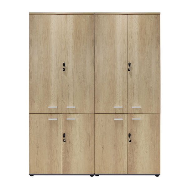 Dulapuri Lotus cu 4 usi Stejar-Gri, inchis, 160x40x200 cm