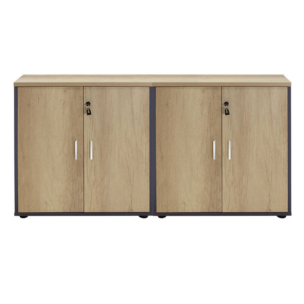 Dulapuri Lotus cu 4 usi stejar-Gri, inchis, 160x40x80 cm
