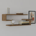 Eldo rafturi de perete set de 2, nuc, 60x20x15 cm, imagine suplimentara