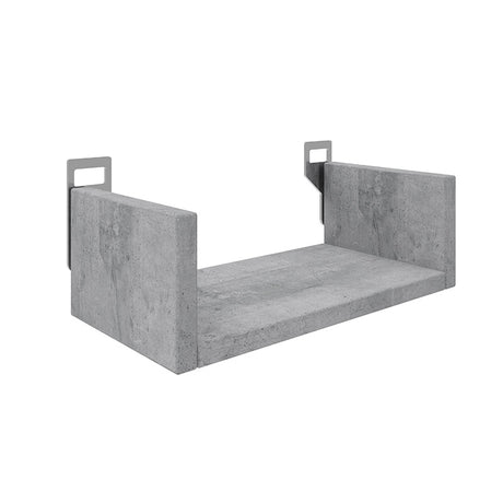 Etajera de perete Derva, Gri Ciment, 30x15x10 cm