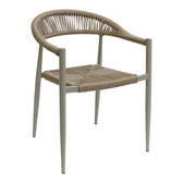 scaun de exterior Fagen fotoliu stivuitor Auriu aluminiu-rattan pe Natural 56x60x78 cm