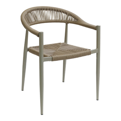 scaun de exterior Fagen fotoliu stivuitor Auriu aluminiu-rattan pe Natural 56x60x78 cm