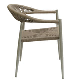 Fagen fotoliu stivuitor Auriu aluminiu-rattan pe Natural, 56x60x78 cm, imagine suplimentara