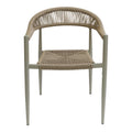 Fagen fotoliu stivuitor Auriu aluminiu-rattan pe Natural, 56x60x78 cm, detaliu produs