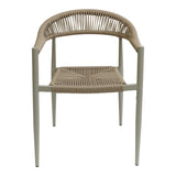 Fagen fotoliu stivuitor Auriu aluminiu-rattan pe Natural, 56x60x78 cm