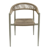 Fagen fotoliu stivuitor Auriu aluminiu-rattan pe Natural, 56x60x78 cm, detaliu produs