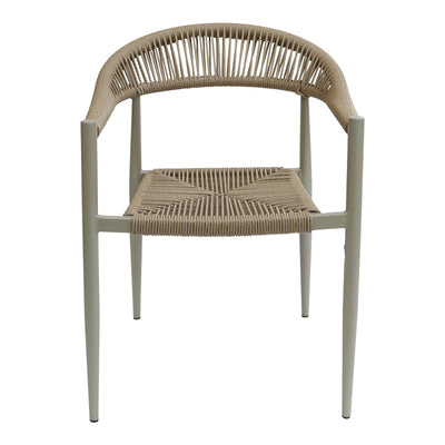 Fagen fotoliu stivuitor Auriu aluminiu-rattan pe Natural, 56x60x78 cm, detaliu produs