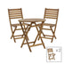 mobilier de gradina Fatel-Carpuva set de 3 mese de sufragerie din lemn masiv Natural de salcâm D70x74 cm