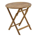 Fatel-Carpuva set de 3 mese de sufragerie din lemn masiv Natural de salcâm, D70x74 cm, perspectiva suplimentara