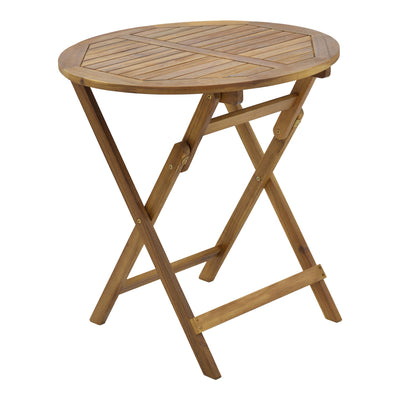 Fatel-Carpuva set de 3 mese de sufragerie din lemn masiv Natural de salcâm, D70x74 cm, perspectiva suplimentara