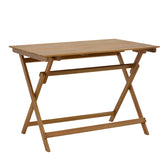 Fatel-Jaybo set de 5 mese pliabile din lemn masiv de salcâm, Natur, 100x65x72 cm, imagine suplimentara