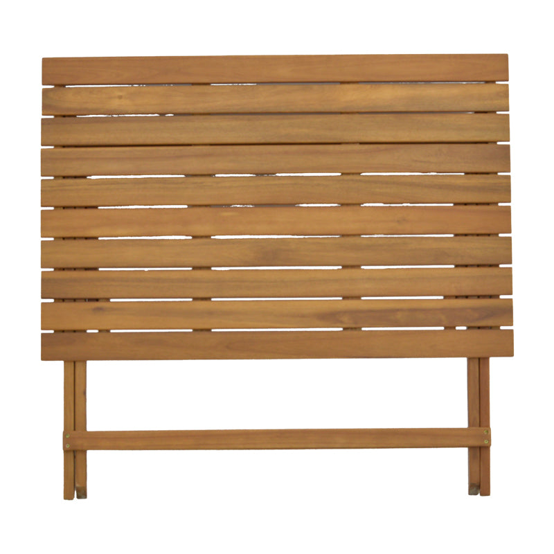 Fatel-Jaybo set de 5 mese pliabile din lemn masiv de salcâm, Natur, 100x65x72 cm, perspectiva suplimentara