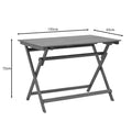 Fatel-Jaybo set de 5 mese pliabile din lemn masiv de salcâm, Natur, 100x65x72 cm, foto produs 8
