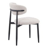 Scaun Folegio, stofa si metal, 50x57x79 cm - Crem