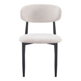 Scaun Folegio, stofa si metal, 50x57x79 cm - Crem