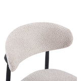 Scaun Folegio, stofa si metal, 50x57x79 cm - Crem
