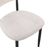 Scaun Folegio, stofa si metal, 50x57x79 cm - Crem