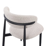 Scaun Folegio, stofa si metal, 50x57x79 cm - Crem