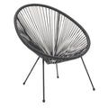 scaun de exterior Fotoliu Acapulco metal negru- pe negru 71x76x85 cm