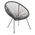 scaun de exterior Fotoliu Acapulco metal negru- pe negru 71x76x85 cm