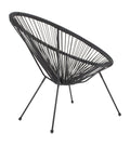 Fotoliu Acapulco metal negru- pe negru, 71x76x85 cm, imagine suplimentara