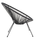 Fotoliu Acapulco metal negru- pe negru, 71x76x85 cm, detaliu produs