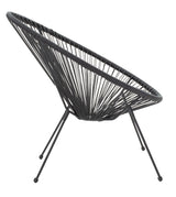 Fotoliu Acapulco metal negru- pe negru, 71x76x85 cm