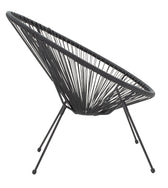Fotoliu Acapulco metal negru- pe negru, 71x76x85 cm, detaliu produs