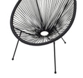 Fotoliu Acapulco metal negru- pe negru, 71x76x85 cm, foto produs