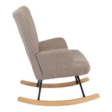 Fotoliu balansoar modern Jianna, Gri-Bej, 79x64x89 cm