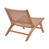 Fotoliu Beatrice lemn de tec schelet si frânghie pe Natural, 65x78x68 cm, imagine suplimentara