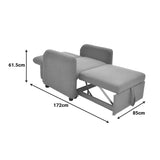 fotoliu-bed Flexa stofă, negru, 85x92x84 cm - Negru