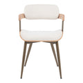 Fotoliu Cameo cu design metalic, stil bronz-alb-spalat-bej, 53x49x75 cm, perspectiva suplimentara