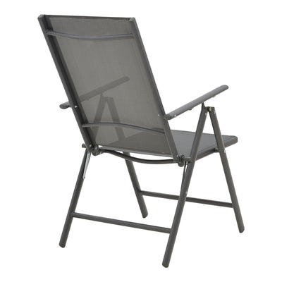 Fotoliu Candor metal antracit si textil, Gri, 65x56x106 cm, imagine suplimentara