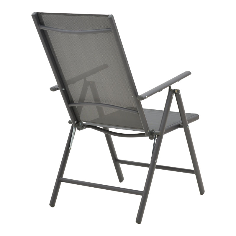 Fotoliu Candor metal antracit si textil, Gri, 65x56x106 cm, imagine suplimentara