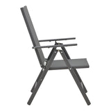 Fotoliu Candor metal antracit si textil, Gri, 65x56x106 cm
