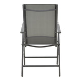 Fotoliu Candor metal antracit si textil, Gri, 65x56x106 cm