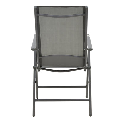Fotoliu Candor metal antracit si textil, Gri, 65x56x106 cm, foto produs