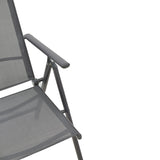 Fotoliu Candor metal antracit si textil, Gri, 65x56x106 cm